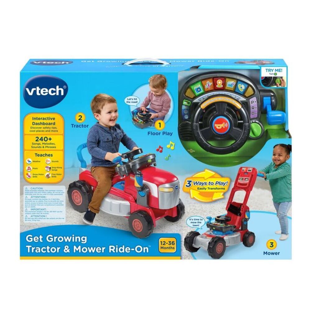 VTech Get Growing Tractor & Mower Ride-On - Picture 7 of 7